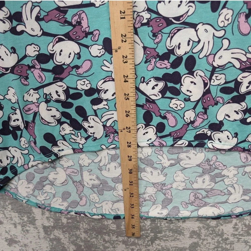LuLaRoe Disney Mickey Mouse Mint Green Graphic T‎ Shirt Size L